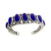 Sheila Tso, Row Bracelet, Lapis, Navajo Handmade, 6 3/4”