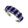 Sheila Tso, Row Bracelet, Lapis, Navajo Handmade, 6 3/4”