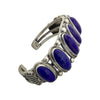 Sheila Tso, Row Bracelet, Lapis, Navajo Handmade, 6 3/4”