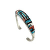 Erma Eustace, Raised Inlay Bracelet, Mulit-Stone, Zuni Made, 6 5/8"