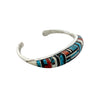 Erma Eustace, Raised Inlay Bracelet, Mulit-Stone, Zuni Made, 6 5/8"