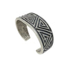 Aaron Anderson, Bracelet, Triangle Maze, Tufa Casting, Carving, Navajo Made, 6 1/2"