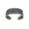 Aaron Anderson, Bracelet, Triangle Maze, Tufa Casting, Carving, Navajo Made, 6 1/2"