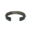 Ernest Rangel, Bracelet, Kingman Turquoise, Diamonds, Navajo Handmade, 6 1/2"