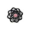 Kevin Billah, Ring, Flower, Pink Concha, Silver, Navajo Made, Adjustable