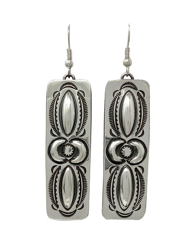 Navajo, Earrings, Stamped, Bump out, Navajo, 2