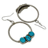 Natasha Jones, Earrings, Dangles, Hoops, Kingman, Navajo, 2 3/8"