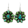 Geraldine James, Earrings, Sonoran Gold, Cluster, Navajo, 2 5/8"