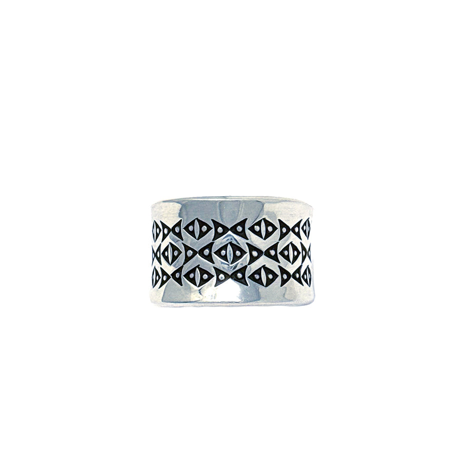 Norbert peshlakai リング Norbert Peshlakai, Ring, Stamping, Sterling Silver, Navajo