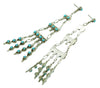 Waylon Johnson, Earrings, Sleeping Beauty Turquoise, Chandelier, Zuni, 3 1/2"