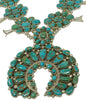 Melvin, Tiffany Jones, Necklace, Squash Blossom, Blue Gem Turquoise, Navajo, 30"