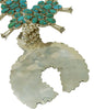 Melvin, Tiffany Jones, Necklace, Squash Blossom, Blue Gem Turquoise, Navajo, 30"