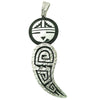 Ruben Saufkie, Pendant, Surface, Eagle Wing, Overlay, Hopi Handmade, 3 3/4"