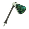 Aaron Anderson, Pendant, Tomahawk, Chinese Turquoise, Navajo Handmade, 2 1/2"