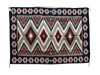 Charlene Begay, Eye Dazzler, Navajo Rug, Black, Red, Gray, Handwoven, 81" x 56"