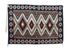 Charlene Begay, Eye Dazzler, Navajo Rug, Black, Red, Gray, Handwoven, 81" x 56"