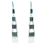 Ashley Laate, Earrings, Sleeping Beauty Turquoise, Dangles, Zuni, 4 1/8" x 5/8'