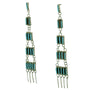 Ashley Laate, Earrings, Sleeping Beauty Turquoise, Dangles, Zuni, 4 1/8" x 5/8'