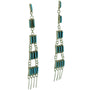 Ashley Laate, Earrings, Sleeping Beauty Turquoise, Dangles, Zuni, 4 1/8" x 5/8'