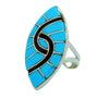 Amy Quandelacy, Ring, Sleeping Beauty Turquoise, Silver, Zuni Handmade, 8 1/2"