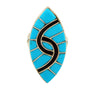 Amy Quandelacy, Ring, Sleeping Beauty Turquoise, Silver, Zuni Handmade, 8 1/2"