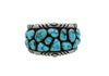 Wilford Nez, Bracelet, Candelaria Turquoise, Navajo Handmade, Circa 1980s, 6 7/8"