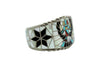 Ralph, Lillie, Kallestewa, Bracelet, Knifewing, Inlay, Zuni, Circa 1960s, 6 15/16"