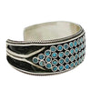 Vincent Shirley, Bracelet, Kingman Turquoise, Inlay, Navajo Handmade, 7”