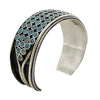 Vincent Shirley, Bracelet, Kingman Turquoise, Inlay, Navajo Handmade, 7”