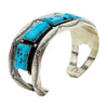 Freddie Maloney, Row Bracelet, Sleeping Beauty Turquoise, Navajo Made, 6 3/4"