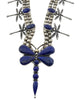 Aaron Anderson, Necklace, Dragonflies, Lapis, 14k Gold, Navajo Handmade, 37"