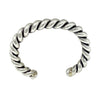 Caroline Tsosie, Twisted Bracelet, Silver Round Wire, Navajo Handmade, 6 3/4"