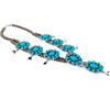 Freddie Maloney, Squash Blossom Necklace, Sonoran Rose Turquoise, Navajo, 24”