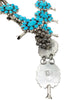 Freddie Maloney, Squash Blossom Necklace, Sonoran Rose Turquoise, Navajo, 24”