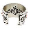 Aaron Toadlena, Cluster Bracelet, Mediterranean Coral, Navajo Handmade, 6 3/4"