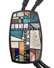 Christopher Nieto, Bolo Tie, Multi-Stone Inlay, Santo Domingo Handmade, 42"