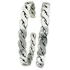 Caroline Tsosie, Earrings, Twisted Wire, Sterling Silver, Navajo, 2 1/8"