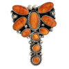 Tyler Brown, Dragonfly Ring, Orange Spiny Oyster Shell, Navajo Handmade, 8