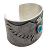 Darryl Dean Begay, Bracelet, Eagle, Lone Mountain Turquoise, Navajo Made, 6 3/4"