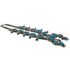 Kirk Smith, Squash Blossom Necklace, Kingman Turquoise, Circa 2000s, 27"