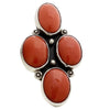 Navajo Handmade Ring, Mediterranean Coral, Navajo Handmade, Hallmark MGD, 9