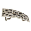 Dan Jackson, Belt Buckle, Rug Design, Silver, Overlay, Navajo Handmade, 3/4"