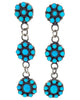 Devin Brown, Dangle Earrings, Kingman Turquoise, Navajo Handmade, 3 7/8"