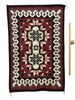 Linda Joe, Ganado Red Rug, Navajo Handwoven, Double Diamond, 60" x 36"