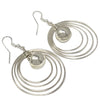 Isabelle Kee, Earrings, Sterling Silver, Navajo Pearl, Dangles, Handmade, 2 1/4"