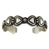 Thomas Jim, Bracelet, Stackable, Silver Applique, Navajo Handmade, 6 13/16"