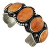 Darrell Cadman, Bracelet, Orange Spiny Oyster Shell, Navajo Handmade, 6 5/8"