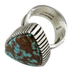 Landon Secatero, Ring, Number Eight Turquoise, Silver, Navajo Handmade, 6