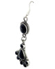 Devin Brown, Dangle Earrings, Black Onyx, Cluster, Navajo Handmade, 3 5/8''