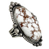 Freddie Maloney, Ring, Wild Horse, Sterling Silver, Navajo Handmade, 9 3/4